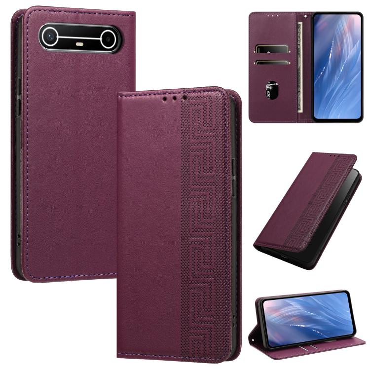 Embossed Meander Pattern RFID Vegan Leather Phone Case, For Tecno Spark Go 2024 / Spark 20 4G, For Tecno Camon 50 Pro 4G / 5G, For Tecno Spark 50 5G, For Tecno Spark 50 4G, For Tecno Camon 50 4G, For Tecno Spark Go 3, For Tecno Spark Go 2025 / Spark 40...