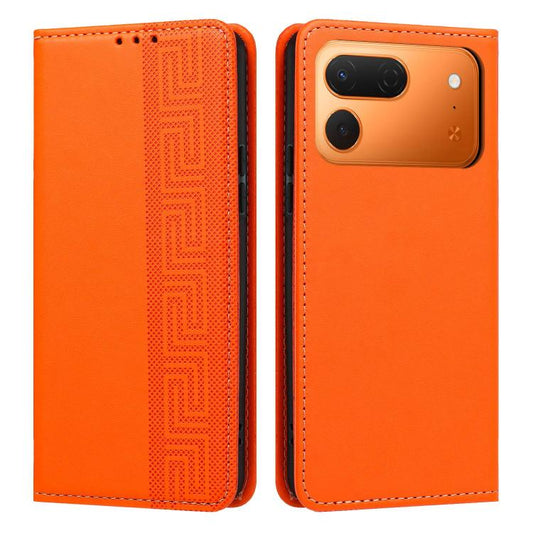 Embossed Meander Pattern RFID Vegan Leather Phone Case, For Tecno Spark 50 Pro 4G, For Tecno Pova 8 Pro 5G, For Tecno Pova 8 5G, For Tecno Camon 50 Pro 4G / 5G, For Tecno Spark 50 5G, For Tecno Spark 50 4G, For Tecno Camon 50 4G, For Tecno Spark Go 3  ...