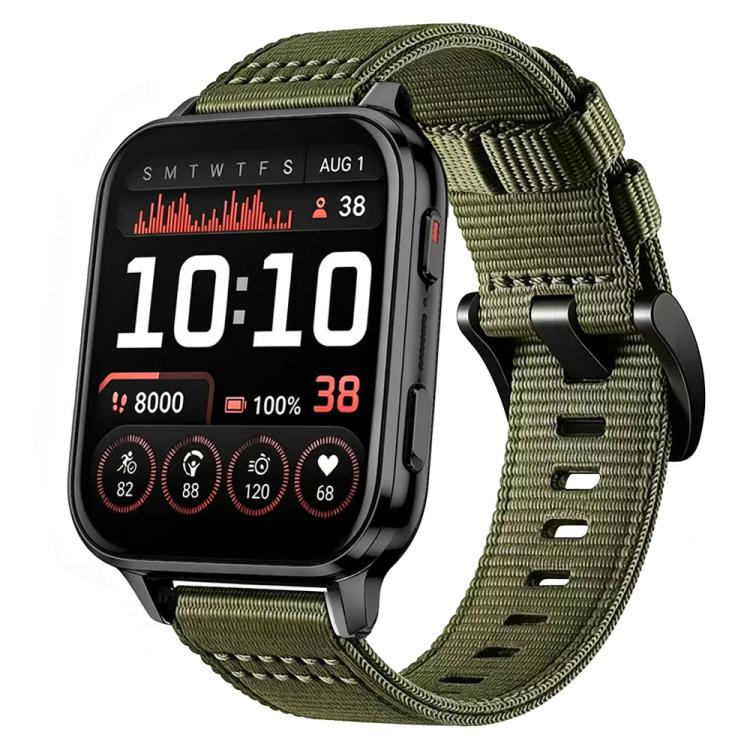 Canvas Nylon Pin Buckle Watch Band, For Garmin Venu X1
