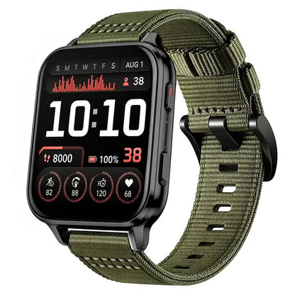 Canvas Nylon Pin Buckle Watch Band, For Garmin Venu X1