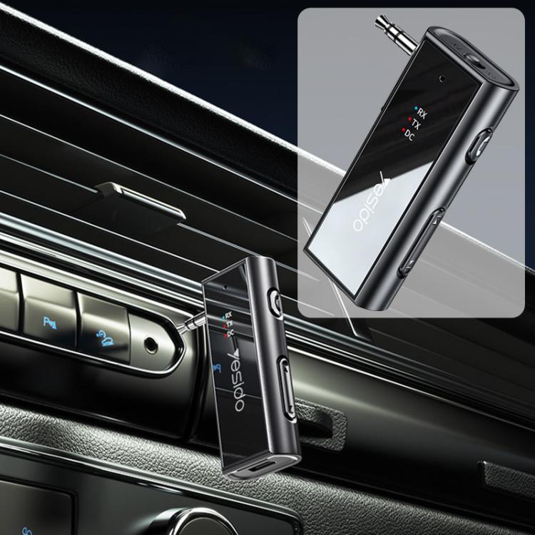 Yesido YAU41 2 in 1 Wireless Adapter 3.5mm Audio AUX Adapter BT 5.1 Transmitter Receiver For Car