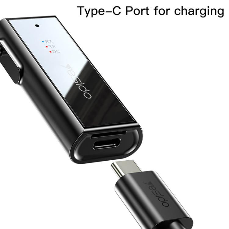 Yesido YAU41 2 in 1 Wireless Adapter 3.5mm Audio AUX Adapter BT 5.1 Transmitter Receiver For Car