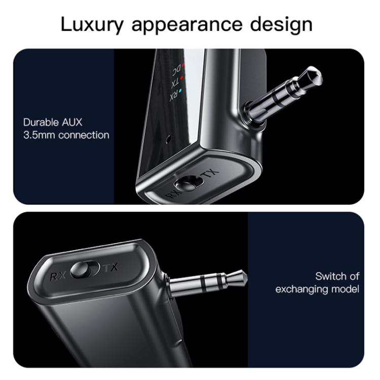 Yesido YAU41 2 in 1 Wireless Adapter 3.5mm Audio AUX Adapter BT 5.1 Transmitter Receiver For Car