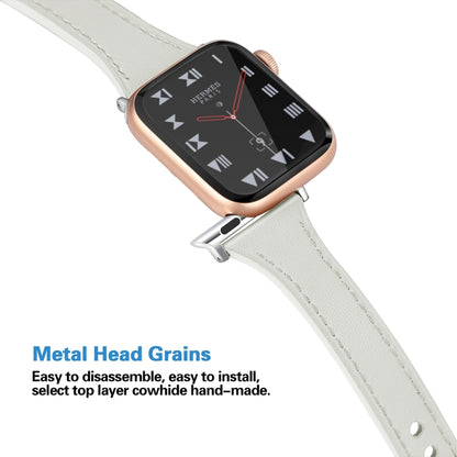 Leather Replacement Strap Watchband with Steel Button, For Apple Watch Series 7  41mm / & 6 & SE & 5 & 4 40mm, For Apple Watch Series  7  45mm / & 6 & SE & 5 & 4 44mm