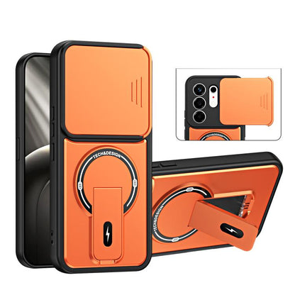 Sliding Camshield Holder Magnetic Phone Case, For Tecno Spark 50 5G, For Tecno Pova Curve 2 5G, For Tecno Pop 20 / Spark Go 3, For Tecno Spark 50 4G, For Tecno Camon 50 4G, For Tecno Spark 40C, For Tecno Pop 10 / Spark Go 2, For Tecno Spark 40 Pro+ 4G ...