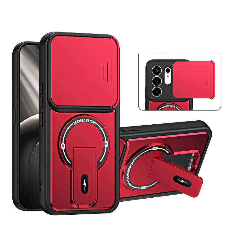 Sliding Camshield Holder Magnetic Phone Case, For Tecno Spark 50 5G, For Tecno Pova Curve 2 5G, For Tecno Pop 20 / Spark Go 3, For Tecno Spark 50 4G, For Tecno Camon 50 4G, For Tecno Spark 40C, For Tecno Pop 10 / Spark Go 2, For Tecno Spark 40 Pro+ 4G ...