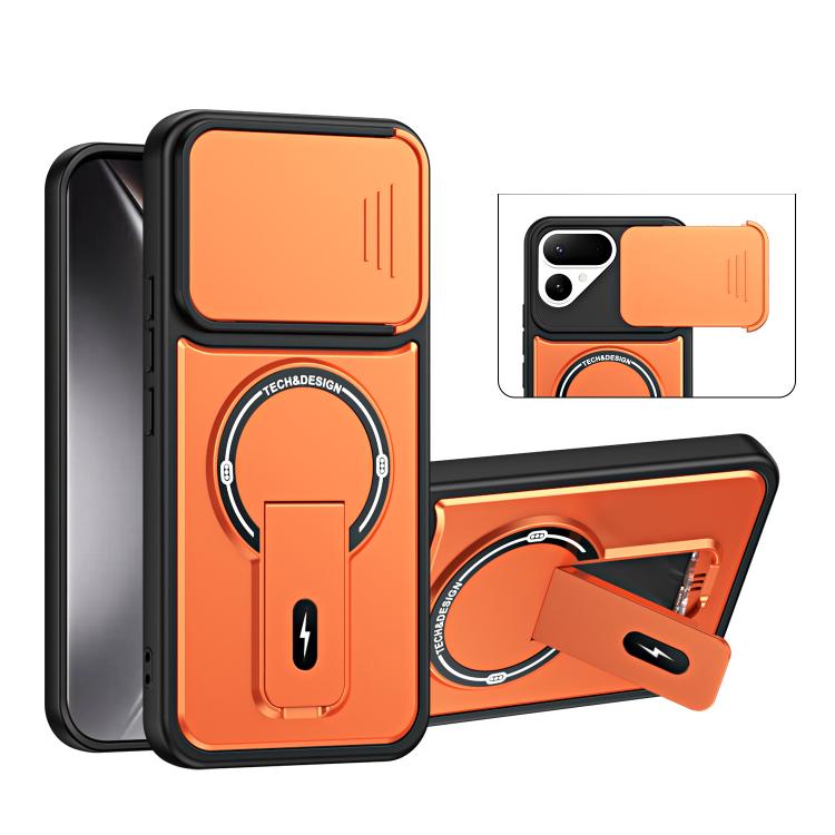 Sliding Camshield Holder Magnetic Phone Case, For Tecno Spark 50 5G, For Tecno Pova Curve 2 5G, For Tecno Pop 20 / Spark Go 3, For Tecno Spark 50 4G, For Tecno Camon 50 4G, For Tecno Spark 40C, For Tecno Pop 10 / Spark Go 2, For Tecno Spark 40 Pro+ 4G ...
