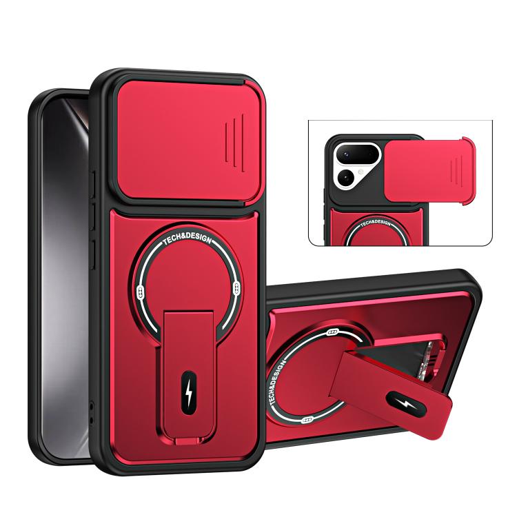 Sliding Camshield Holder Magnetic Phone Case, For Tecno Spark 50 5G, For Tecno Pova Curve 2 5G, For Tecno Pop 20 / Spark Go 3, For Tecno Spark 50 4G, For Tecno Camon 50 4G, For Tecno Spark 40C, For Tecno Pop 10 / Spark Go 2, For Tecno Spark 40 Pro+ 4G ...