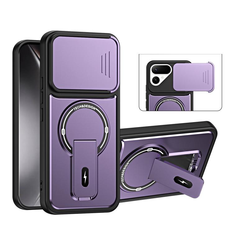 Sliding Camshield Holder Magnetic Phone Case, For Tecno Spark 50 5G, For Tecno Pova Curve 2 5G, For Tecno Pop 20 / Spark Go 3, For Tecno Spark 50 4G, For Tecno Camon 50 4G, For Tecno Spark 40C, For Tecno Pop 10 / Spark Go 2, For Tecno Spark 40 Pro+ 4G ...