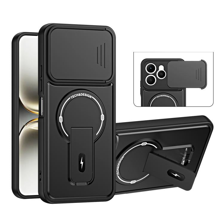 Sliding Camshield Holder Magnetic Phone Case, For Tecno Spark 50 5G, For Tecno Pova Curve 2 5G, For Tecno Pop 20 / Spark Go 3, For Tecno Spark 50 4G, For Tecno Camon 50 4G, For Tecno Spark 40C, For Tecno Pop 10 / Spark Go 2, For Tecno Spark 40 Pro+ 4G ...