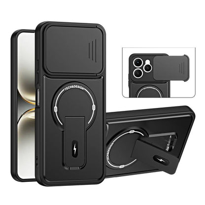 Sliding Camshield Holder Magnetic Phone Case, For Tecno Spark 50 5G, For Tecno Pova Curve 2 5G, For Tecno Pop 20 / Spark Go 3, For Tecno Spark 50 4G, For Tecno Camon 50 4G, For Tecno Spark 40C, For Tecno Pop 10 / Spark Go 2, For Tecno Spark 40 Pro+ 4G ...