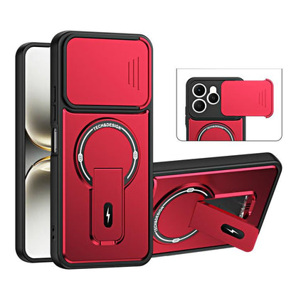 Sliding Camshield Holder Magnetic Phone Case, For Tecno Spark 50 5G, For Tecno Pova Curve 2 5G, For Tecno Pop 20 / Spark Go 3, For Tecno Spark 50 4G, For Tecno Camon 50 4G, For Tecno Spark 40C, For Tecno Pop 10 / Spark Go 2, For Tecno Spark 40 Pro+ 4G ...