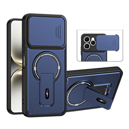 Sliding Camshield Holder Magnetic Phone Case, For Tecno Spark 50 5G, For Tecno Pova Curve 2 5G, For Tecno Pop 20 / Spark Go 3, For Tecno Spark 50 4G, For Tecno Camon 50 4G, For Tecno Spark 40C, For Tecno Pop 10 / Spark Go 2, For Tecno Spark 40 Pro+ 4G ...