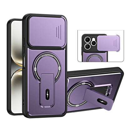 Sliding Camshield Holder Magnetic Phone Case, For Tecno Spark 50 5G, For Tecno Pova Curve 2 5G, For Tecno Pop 20 / Spark Go 3, For Tecno Spark 50 4G, For Tecno Camon 50 4G, For Tecno Spark 40C, For Tecno Pop 10 / Spark Go 2, For Tecno Spark 40 Pro+ 4G ...