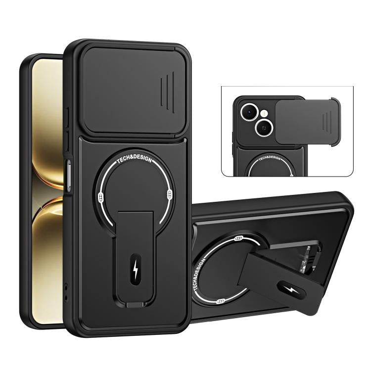 Sliding Camshield Holder Magnetic Phone Case, For Tecno Spark 50 5G, For Tecno Pova Curve 2 5G, For Tecno Pop 20 / Spark Go 3, For Tecno Spark 50 4G, For Tecno Camon 50 4G, For Tecno Spark 40C, For Tecno Pop 10 / Spark Go 2, For Tecno Spark 40 Pro+ 4G ...