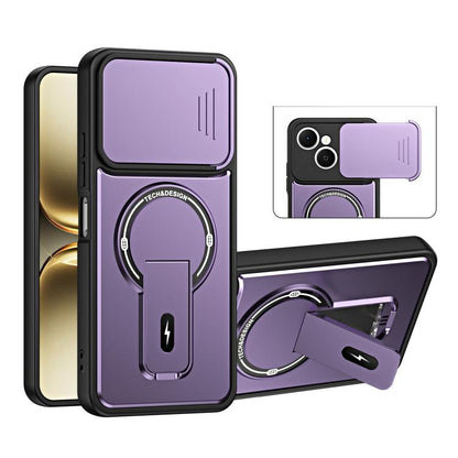 Sliding Camshield Holder Magnetic Phone Case, For Tecno Spark 50 5G, For Tecno Pova Curve 2 5G, For Tecno Pop 20 / Spark Go 3, For Tecno Spark 50 4G, For Tecno Camon 50 4G, For Tecno Spark 40C, For Tecno Pop 10 / Spark Go 2, For Tecno Spark 40 Pro+ 4G ...