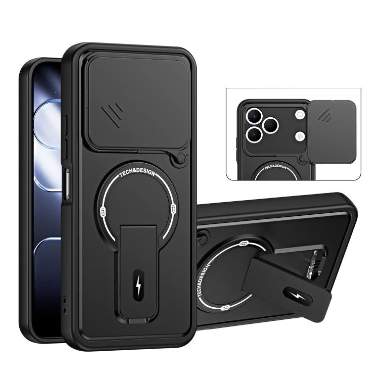 Sliding Camshield Holder Magnetic Phone Case, For Tecno Spark 50 5G, For Tecno Pova Curve 2 5G, For Tecno Pop 20 / Spark Go 3, For Tecno Spark 50 4G, For Tecno Camon 50 4G, For Tecno Spark 40C, For Tecno Pop 10 / Spark Go 2, For Tecno Spark 40 Pro+ 4G ...