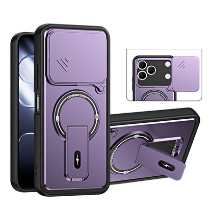 Sliding Camshield Holder Magnetic Phone Case, For Tecno Spark 50 5G, For Tecno Pova Curve 2 5G, For Tecno Pop 20 / Spark Go 3, For Tecno Spark 50 4G, For Tecno Camon 50 4G, For Tecno Spark 40C, For Tecno Pop 10 / Spark Go 2, For Tecno Spark 40 Pro+ 4G ...