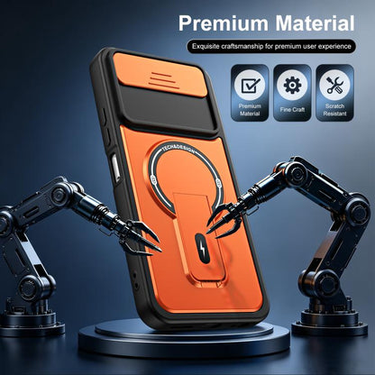 Sliding Camshield Holder Magnetic Phone Case, For Tecno Spark 50 5G, For Tecno Pova Curve 2 5G, For Tecno Pop 20 / Spark Go 3, For Tecno Spark 50 4G, For Tecno Camon 50 4G, For Tecno Spark 40C, For Tecno Pop 10 / Spark Go 2, For Tecno Spark 40 Pro+ 4G ...