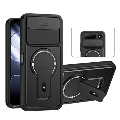 Sliding Camshield Holder Magnetic Phone Case, For Tecno Spark 50 5G, For Tecno Pova Curve 2 5G, For Tecno Pop 20 / Spark Go 3, For Tecno Spark 50 4G, For Tecno Camon 50 4G, For Tecno Spark 40C, For Tecno Pop 10 / Spark Go 2, For Tecno Spark 40 Pro+ 4G ...