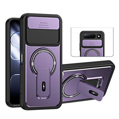 Sliding Camshield Holder Magnetic Phone Case, For Tecno Spark 50 5G, For Tecno Pova Curve 2 5G, For Tecno Pop 20 / Spark Go 3, For Tecno Spark 50 4G, For Tecno Camon 50 4G, For Tecno Spark 40C, For Tecno Pop 10 / Spark Go 2, For Tecno Spark 40 Pro+ 4G ...