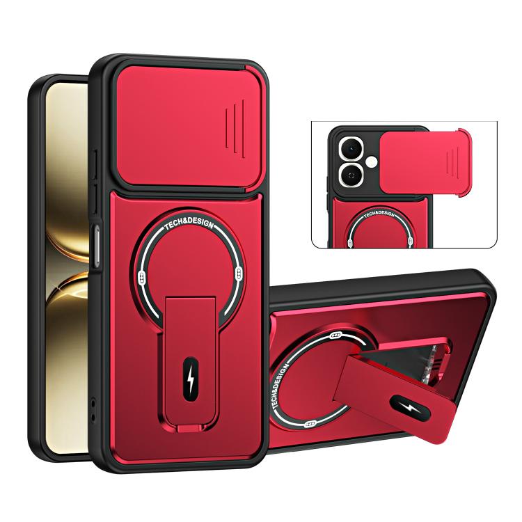 Sliding Camshield Holder Magnetic Phone Case, For Tecno Spark 50 5G, For Tecno Pova Curve 2 5G, For Tecno Pop 20 / Spark Go 3, For Tecno Spark 50 4G, For Tecno Camon 50 4G, For Tecno Spark 40C, For Tecno Pop 10 / Spark Go 2, For Tecno Spark 40 Pro+ 4G ...