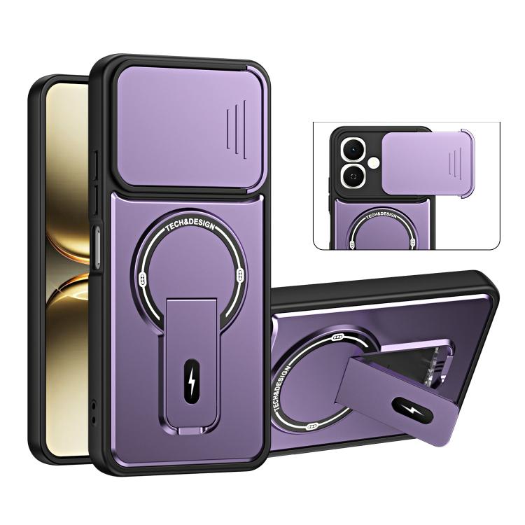 Sliding Camshield Holder Magnetic Phone Case, For Tecno Spark 50 5G, For Tecno Pova Curve 2 5G, For Tecno Pop 20 / Spark Go 3, For Tecno Spark 50 4G, For Tecno Camon 50 4G, For Tecno Spark 40C, For Tecno Pop 10 / Spark Go 2, For Tecno Spark 40 Pro+ 4G ...