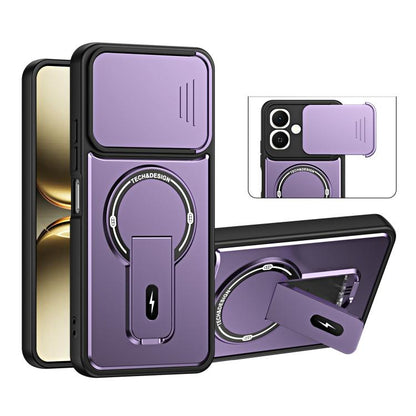 Sliding Camshield Holder Magnetic Phone Case, For Tecno Spark 50 5G, For Tecno Pova Curve 2 5G, For Tecno Pop 20 / Spark Go 3, For Tecno Spark 50 4G, For Tecno Camon 50 4G, For Tecno Spark 40C, For Tecno Pop 10 / Spark Go 2, For Tecno Spark 40 Pro+ 4G ...