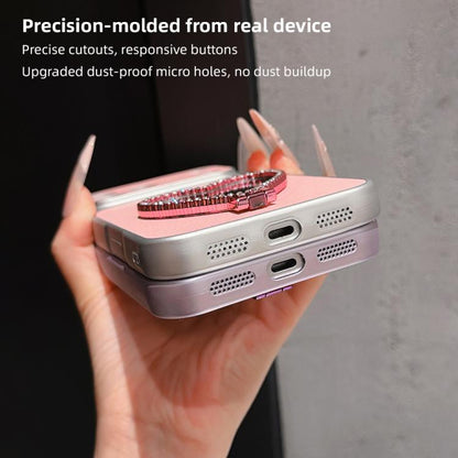 Lambskin Series Skin Feel Shockproof Phone Case with Heart Mirror Holder, For Tecno Spark 50 4G, For Tecno Camon 50 Ultra 5G, For Tecno Camon 50 4G, For Tecno Spark Go 3, For Tecno Spark Slim, For Tecno Spark 40C, For Tecno Spark 40 Pro+ 4G            ...