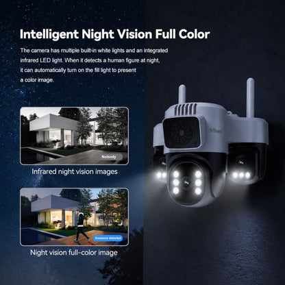 Srihome SH073 6MP Triple Lens Panoramic Surveillance HD Camera, EU Plug, US Plug, UK Plug, AU Plug