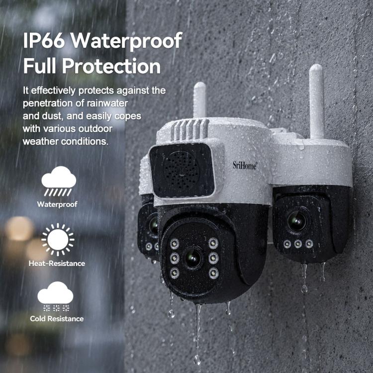 Srihome SH073 6MP Triple Lens Panoramic Surveillance HD Camera, EU Plug, US Plug, UK Plug, AU Plug