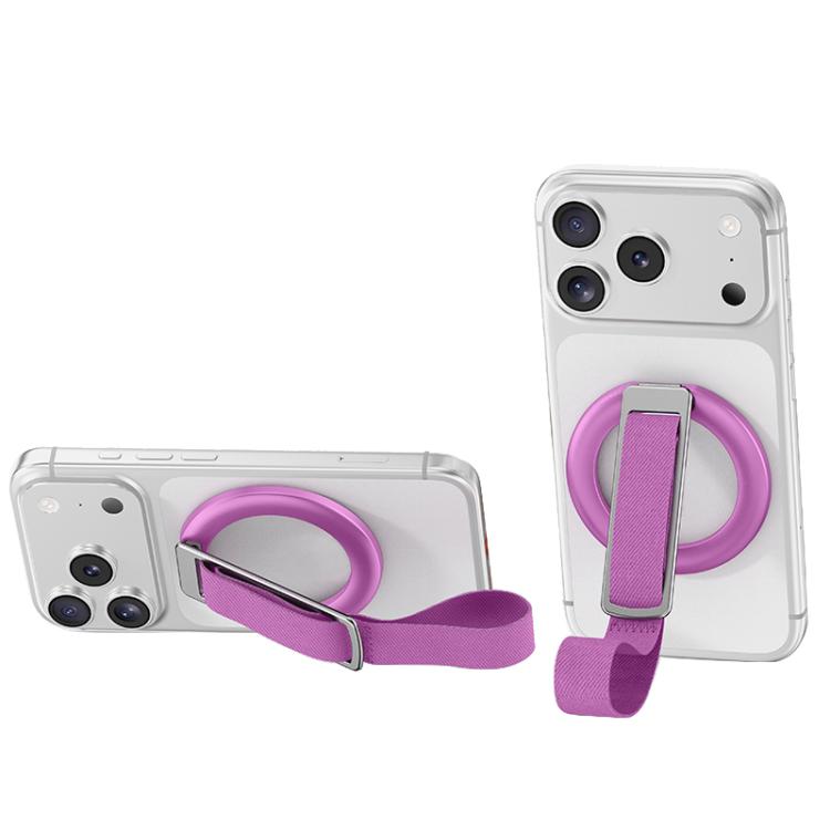 Woven Strap Ring Buckle Rotatable Magnetic Phone Holder