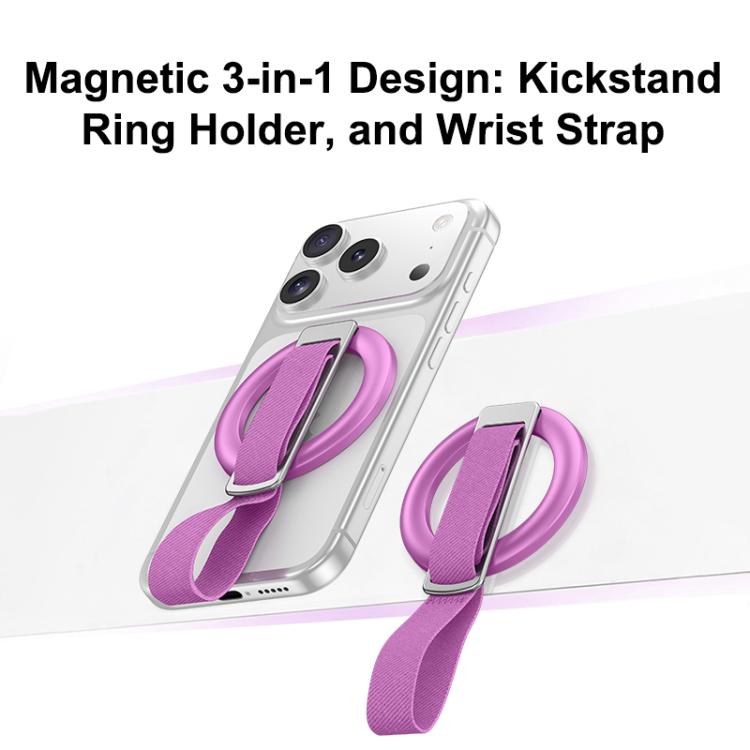 Woven Strap Ring Buckle Rotatable Magnetic Phone Holder