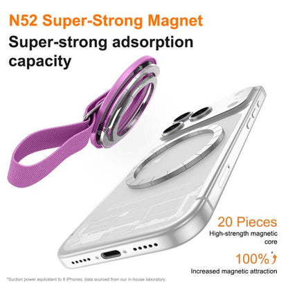 Woven Strap Ring Buckle Rotatable Magnetic Phone Holder