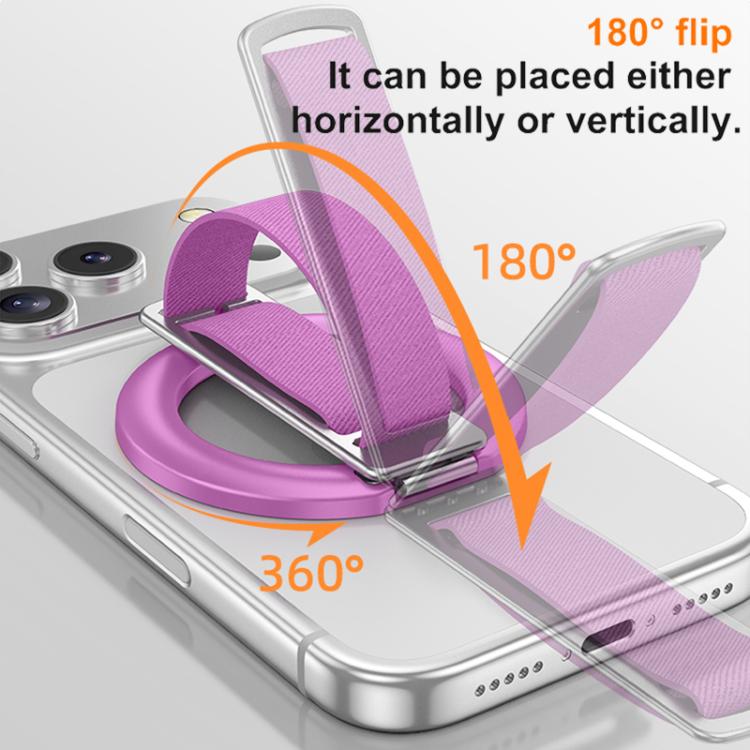 Woven Strap Ring Buckle Rotatable Magnetic Phone Holder