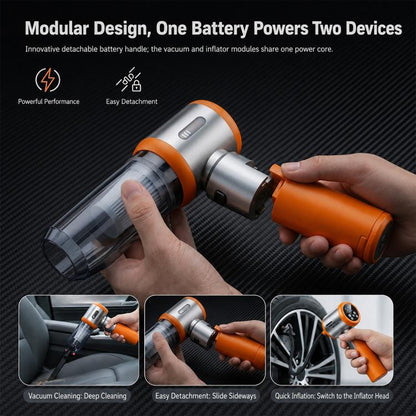 SUITU ZHST-6907D 2 in 1 Smart Brushless Handheld Car Vacuum Cleaner & Tire Inflator, ZHST-6907D
