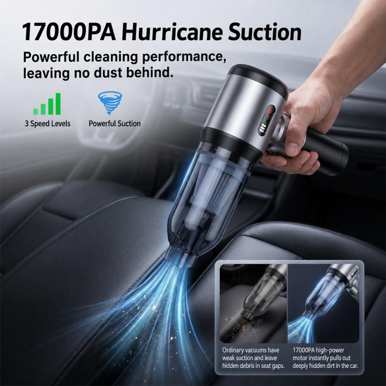 SUITU ZHST-6907D 2 in 1 Smart Brushless Handheld Car Vacuum Cleaner & Tire Inflator, ZHST-6907D