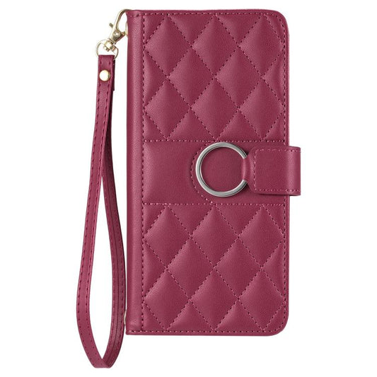 Ring Buckle Rhombic Leather Phone Case, For Honor 600 Smart 5G, For Honor 600 Lite Global / 500 Smart 5G, For Honor 600 / 600 Pro Global, For Honor X5c 4G / X5c Plus / Play 10A, For Honor Magic8 Lite / X9d / X70 5G, For Honor Magic8 Pro, For Honor Magi...
