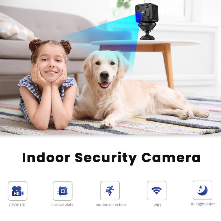 X6 Mini Cube 1080P HD WIFI Home IP Camera Supports Night Vision Type-C Charging, X6
