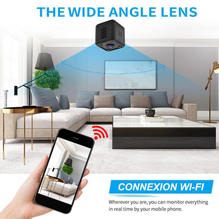 X6 Mini Cube 1080P HD WIFI Home IP Camera Supports Night Vision Type-C Charging, X6