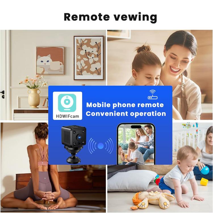 X6 Mini Cube 1080P HD WIFI Home IP Camera Supports Night Vision Type-C Charging, X6