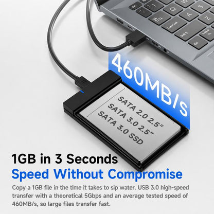THERMALRIGHT HR-EA001 C 5Gbps 2.5 Inch SATA Hard Drive Enclosure with Type-C to USB-A Cable, HR-EA001 C A-C Cable