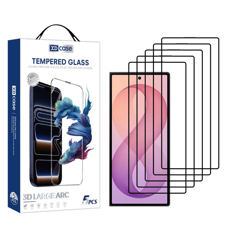 XDcase 5 PCS/Pack Silk Screen Printed HD Tempered Glass Film, For GalaxyZ Fold8 5G Outer Screen, For Galaxy Z Fold8 Ultra 5G Outer Screen, For Galaxy Z Flip8 5G Outer Screen, For Galaxy Z Flip7 5G Outer Screen