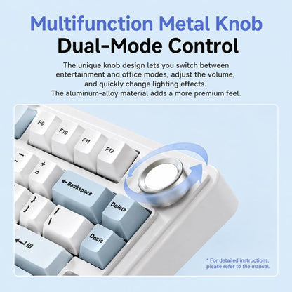 AULA F75 80 Keys Wired/2.4G/Bluetooth Tri-mode Custom Mechanical Keyboard