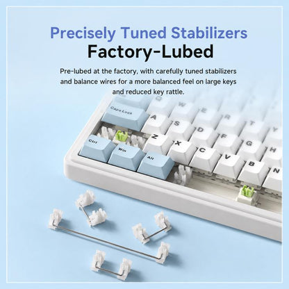 AULA F75 80 Keys Wired/2.4G/Bluetooth Tri-mode Custom Mechanical Keyboard