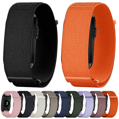 For Garmin CIRQA Smart Band xDfind Woven Nylon Hook and Loop Fastener Watch Band, S-M Wrist Circumference 120-200mm, L-XL Wrist Circumference 145-240mm