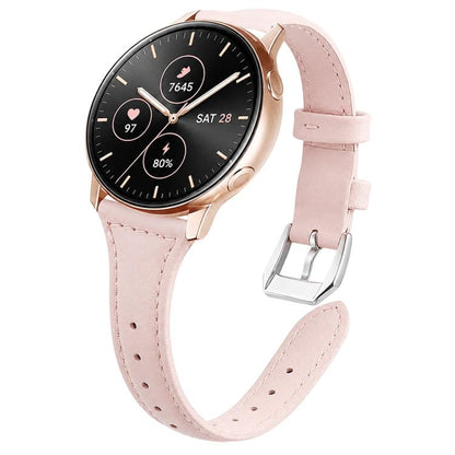 xDfind Universal Straight Lug Ends Slim Waist Vegan Leather Watch Band, 22mm