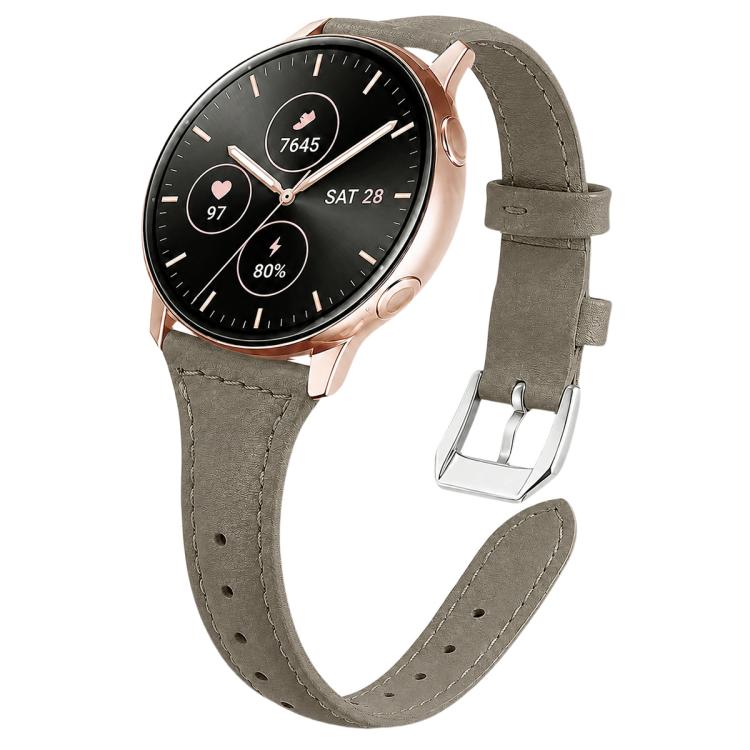 xDfind Universal Straight Lug Ends Slim Waist Vegan Leather Watch Band, 22mm