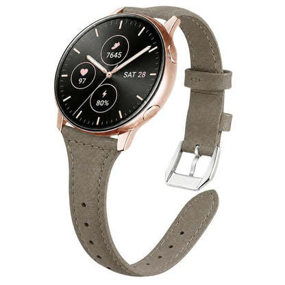 xDfind Universal Straight Lug Ends Slim Waist Vegan Leather Watch Band, 22mm
