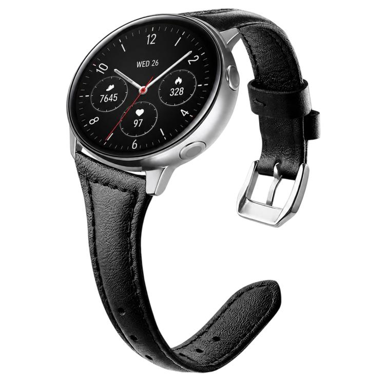 xDfind Universal Straight Lug Ends Slim Waist Vegan Leather Watch Band, 22mm